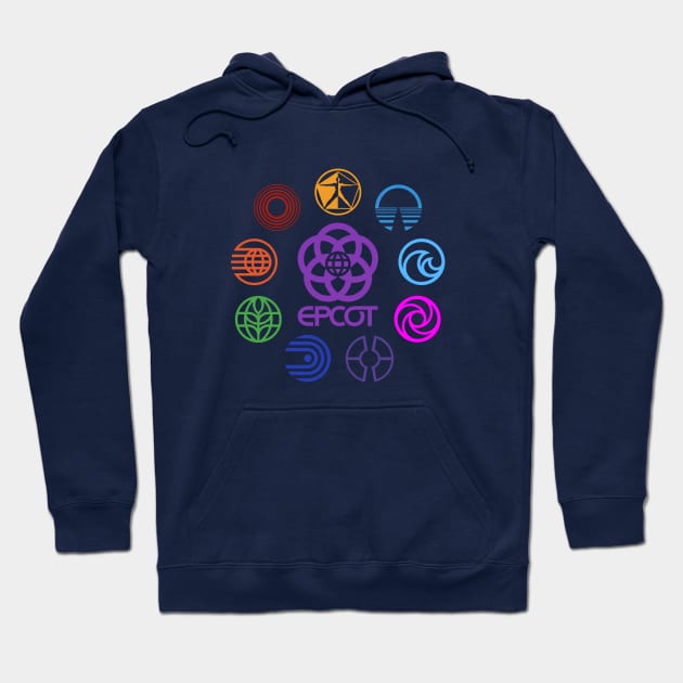 EPCOT Retro Logos Hoodie by MPopsMSocks